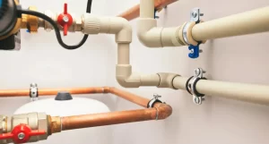 Metal plumbing pipe causing noise after shutting off water in a home